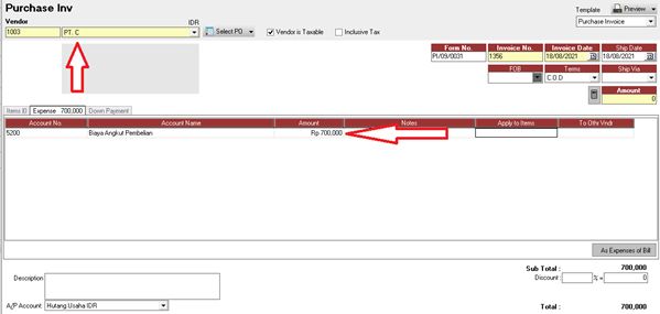 Faktur Pembelian Ditagihkan Beberapa Pemasok di Accurate