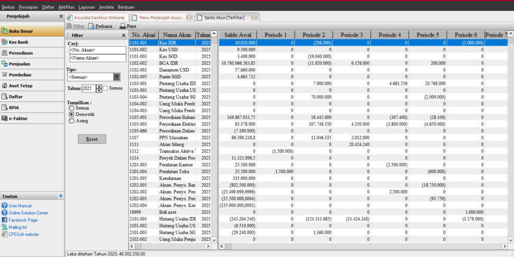 Fitur Daftar Saldo Akun [Account Balance] di Accurate