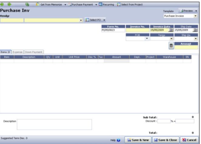 Fitur Faktur Pembelian [Purchase Invoice] di Accurate