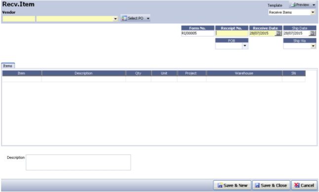 Fitur Penerimaan Barang [Receive Item] pada Accurate