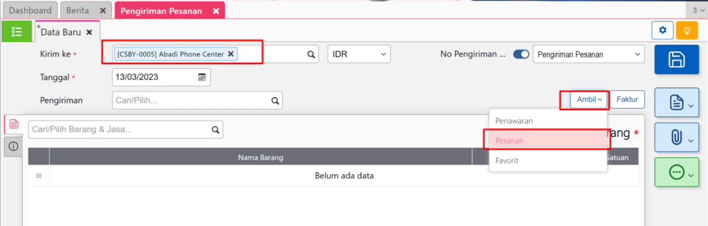 Fitur Pengiriman Pesanan (Delivery Order) Accurate Online