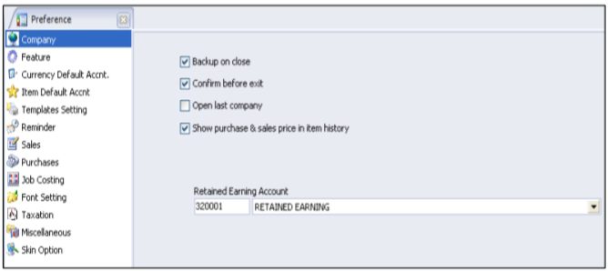 Fitur Preferensi (Setup References) pada Accurate