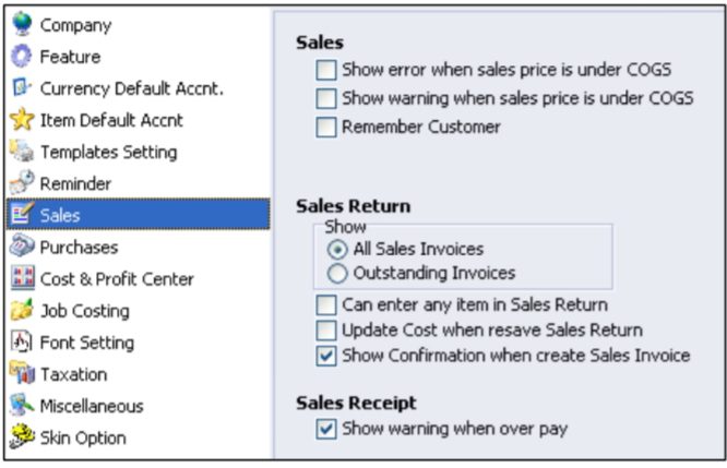 Fitur Preferensi (Setup References) pada Accurate
