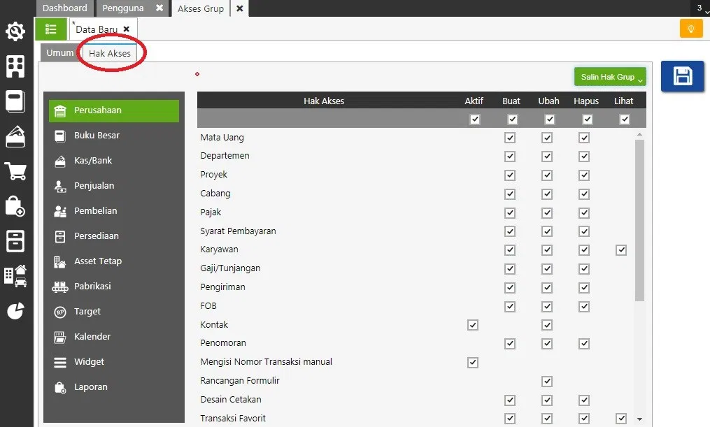 Cara Mengatur Hak Akses Grup di Accurate Online