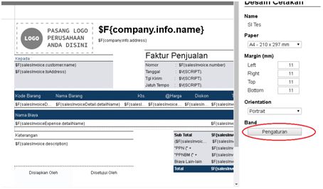 Header Hanya Halaman Pertama di Cetakan Accurate Online