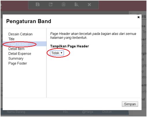 Header Hanya Halaman Pertama di Cetakan Accurate Online