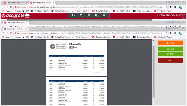 Header Hanya Halaman Pertama di Cetakan Accurate Online