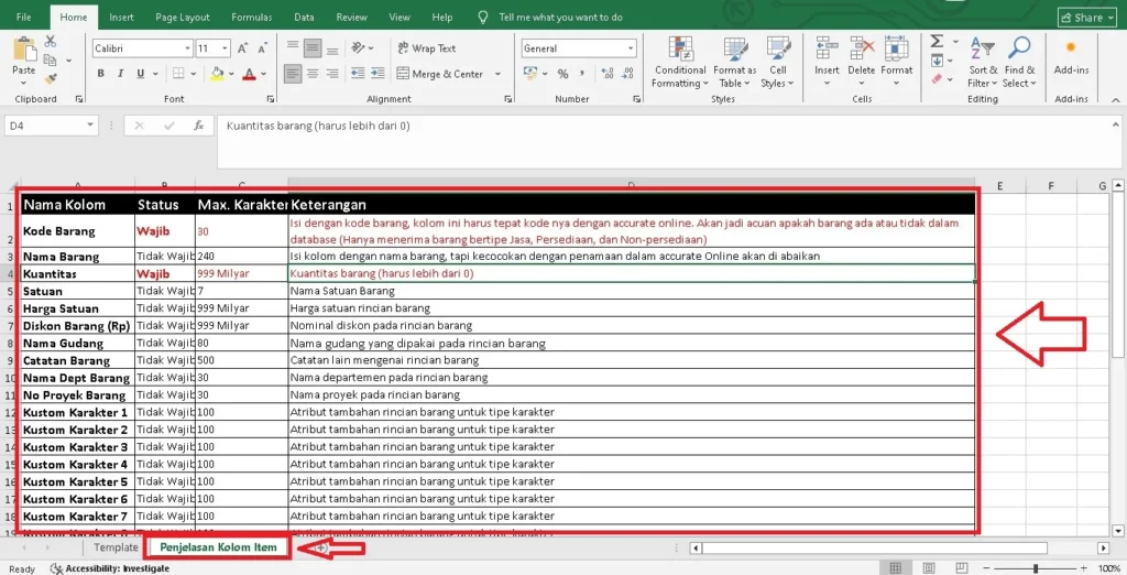 Impor Barang Pada Po Dengan File Excel Di Accurate Online 4