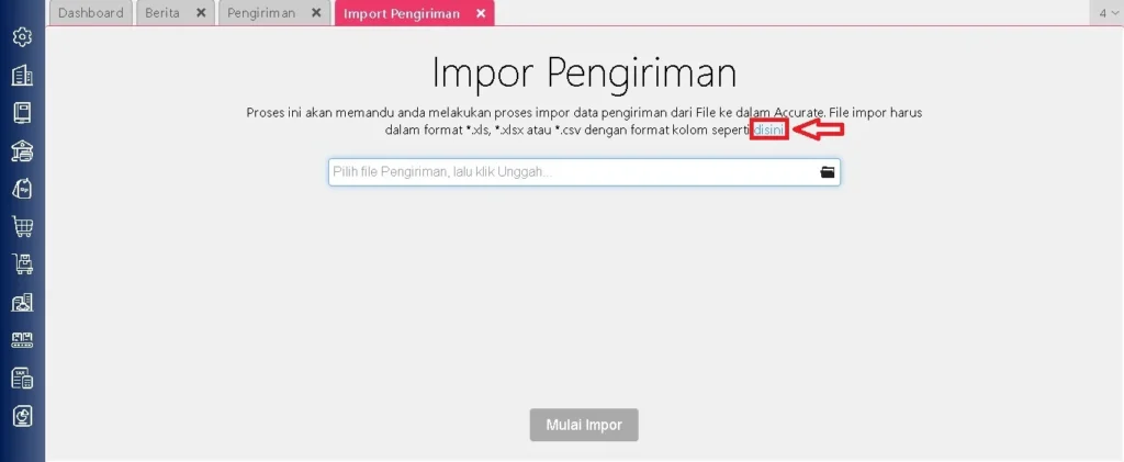 Impor Data Pengiriman Dari File Excel Pada Accurate Online 3
