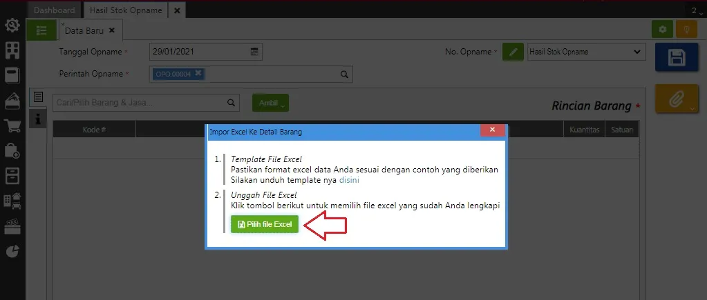 Impor Hasil Stock Opname dari File Excel di Accurate Online