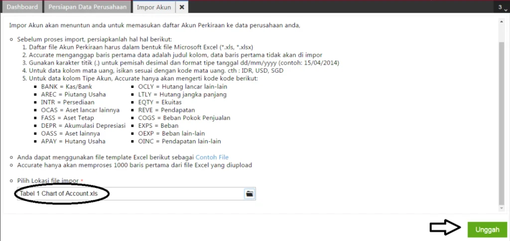Import Akun Accurate Online 7