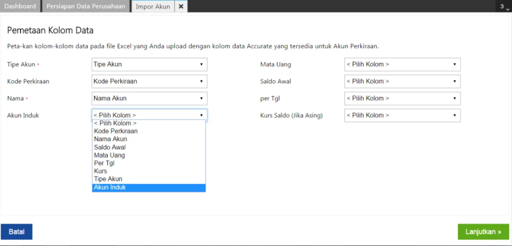 Import Akun Accurate Online 8