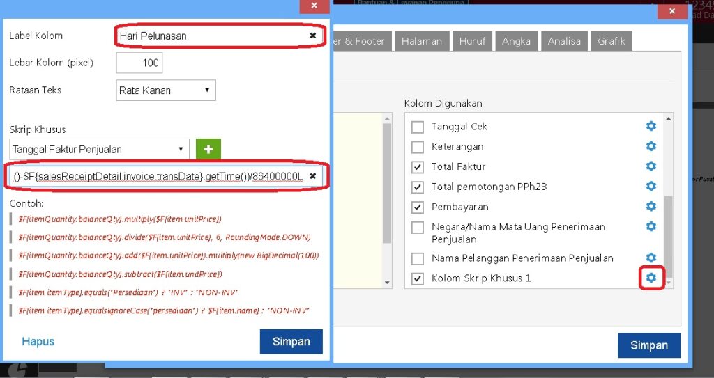 Jumlah Hari Pelunasan Faktur Penjualan di Accurate Online