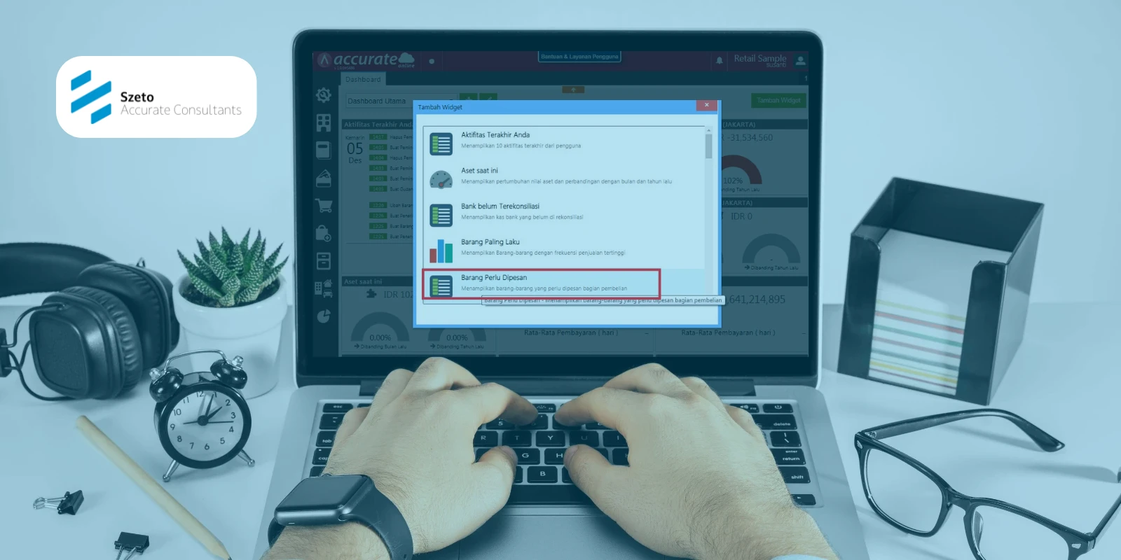 Kolom Barang Perlu Dipesan di Dashboard Accurate Online