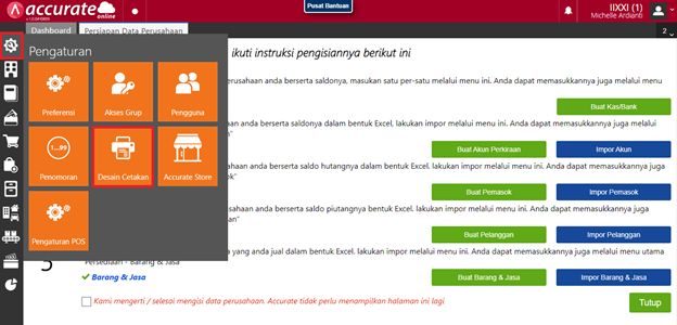 Kolom Terhutang di Penerimaan Penjualan Accurate Online