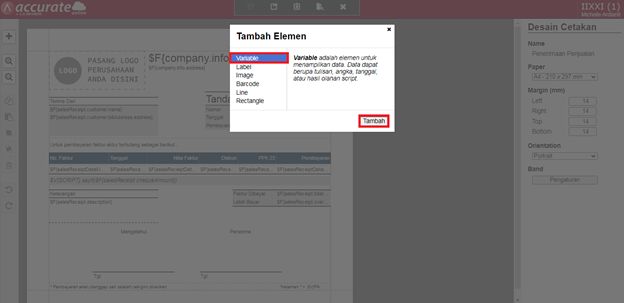 Kolom Terhutang di Penerimaan Penjualan Accurate Online