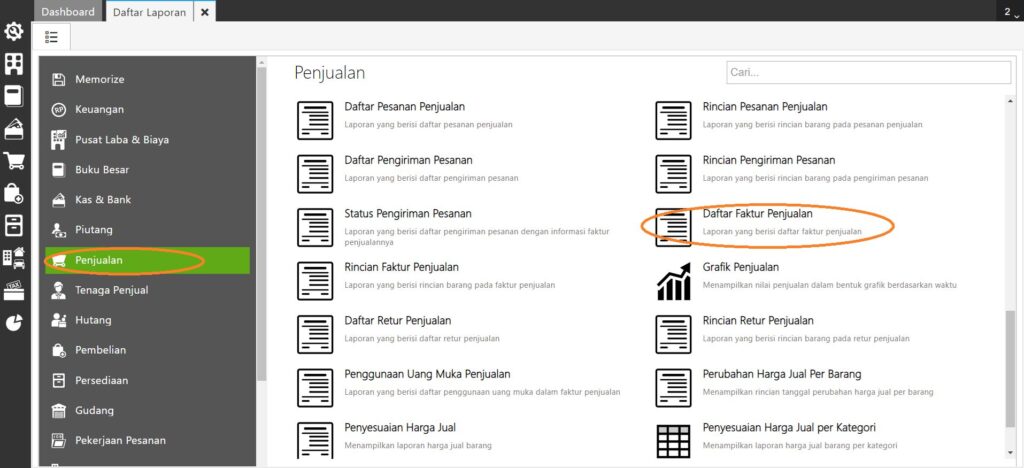 Laporan dari Nilai Penjualan Bulan Ini di Accurate Online