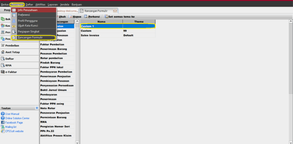 Melakukan Ekspor dan Impor Rancangan Formulir Accurate