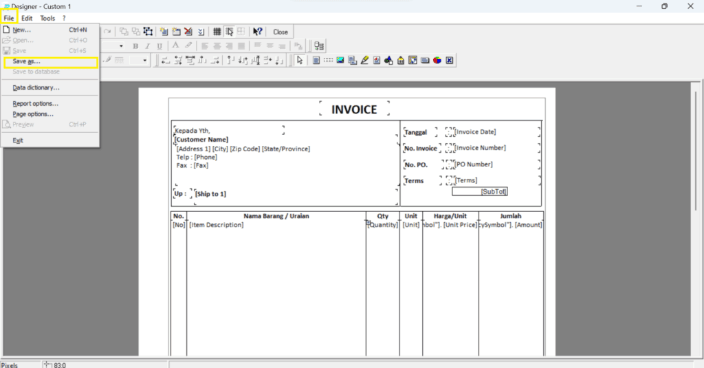 Melakukan Ekspor dan Impor Rancangan Formulir Accurate