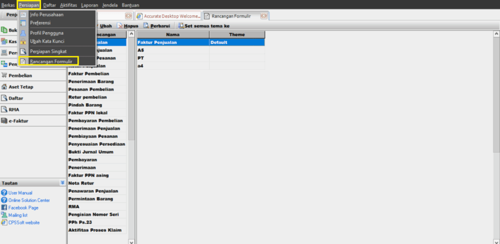 Melakukan Ekspor dan Impor Rancangan Formulir Accurate