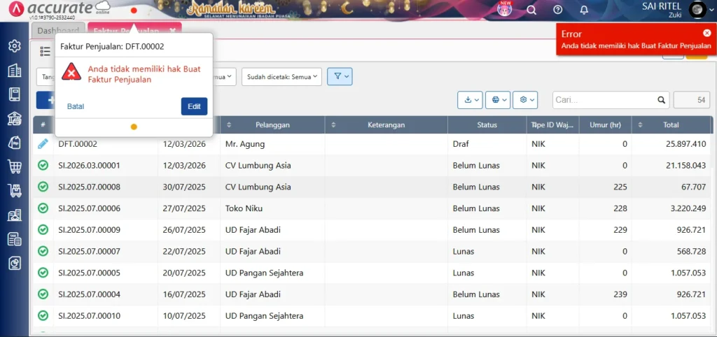 Memberi Hak Akses Operator Ubah Transaksi Draft Di Accurate 1