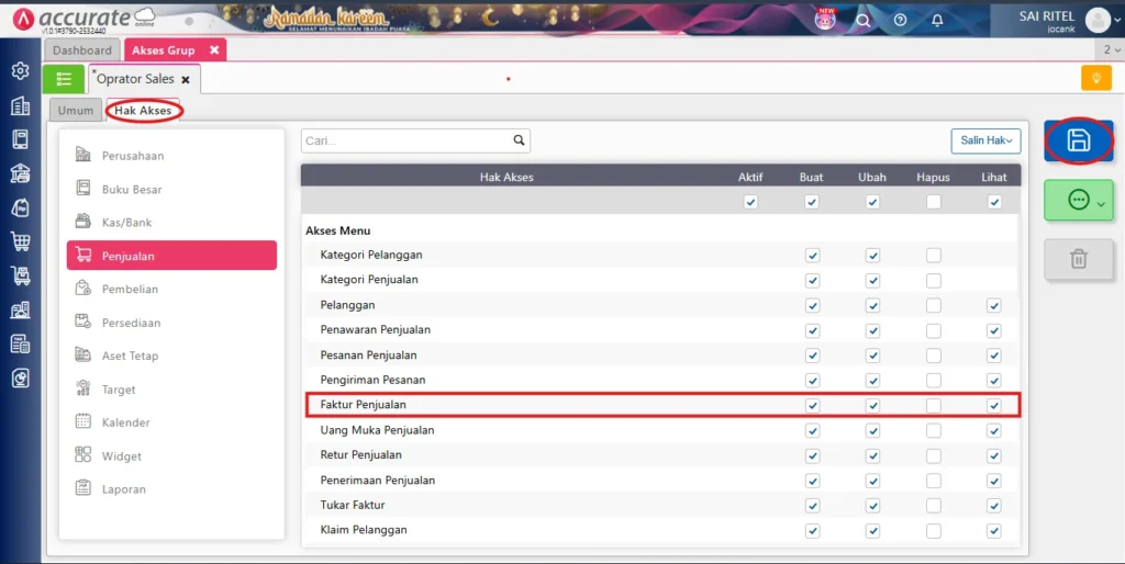 Memberi Hak Akses Operator Ubah Transaksi Draft Di Accurate 3