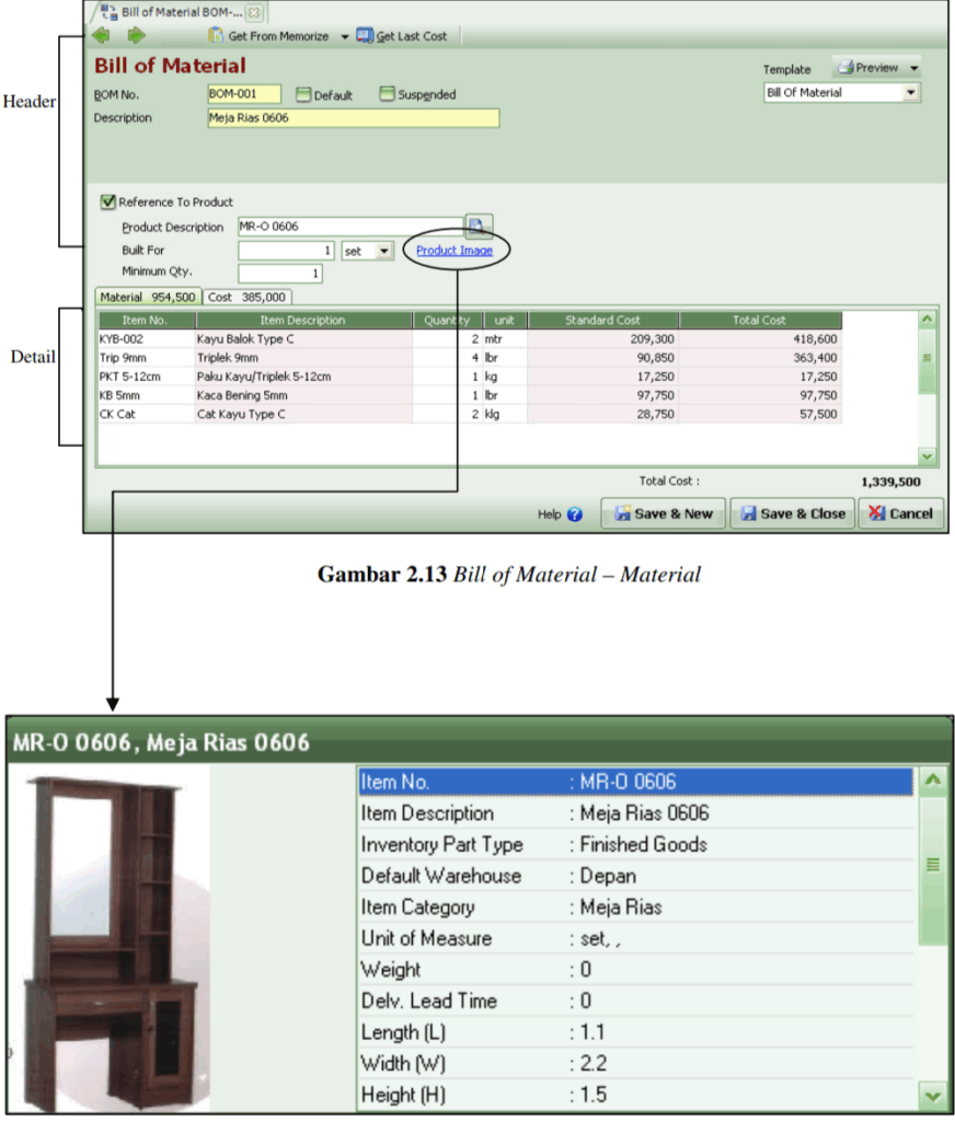 Membuat Bill of Material Aktivitas Pabrikasi di Accurate