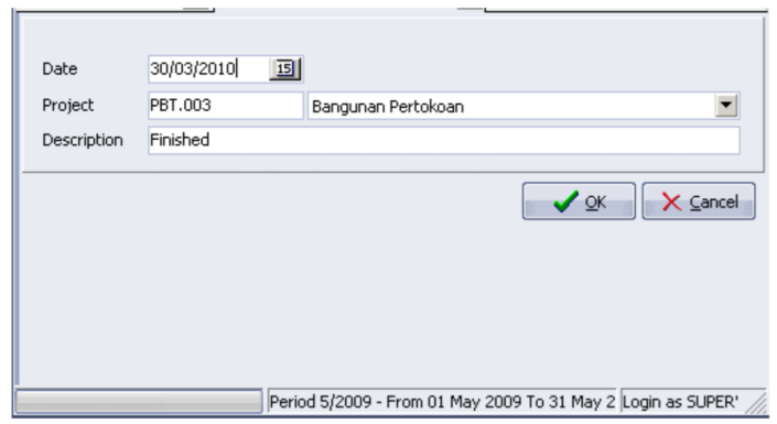 Membuat Penyelesaian Proyek [Project Ending] di Accurate