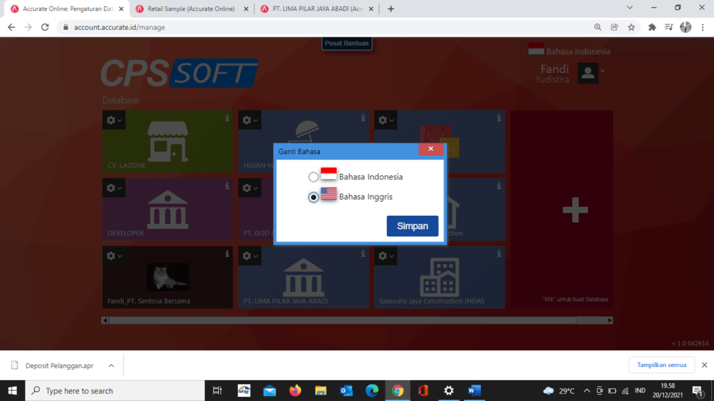 Membuat Terbilang Faktur Penjualan Dalam Bahasa Inggris di Accurate Online 2