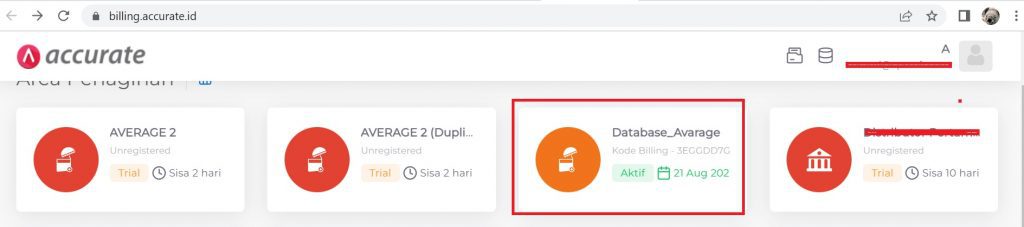 Menambah Saldo untuk Perpanjang Database Accurate Online