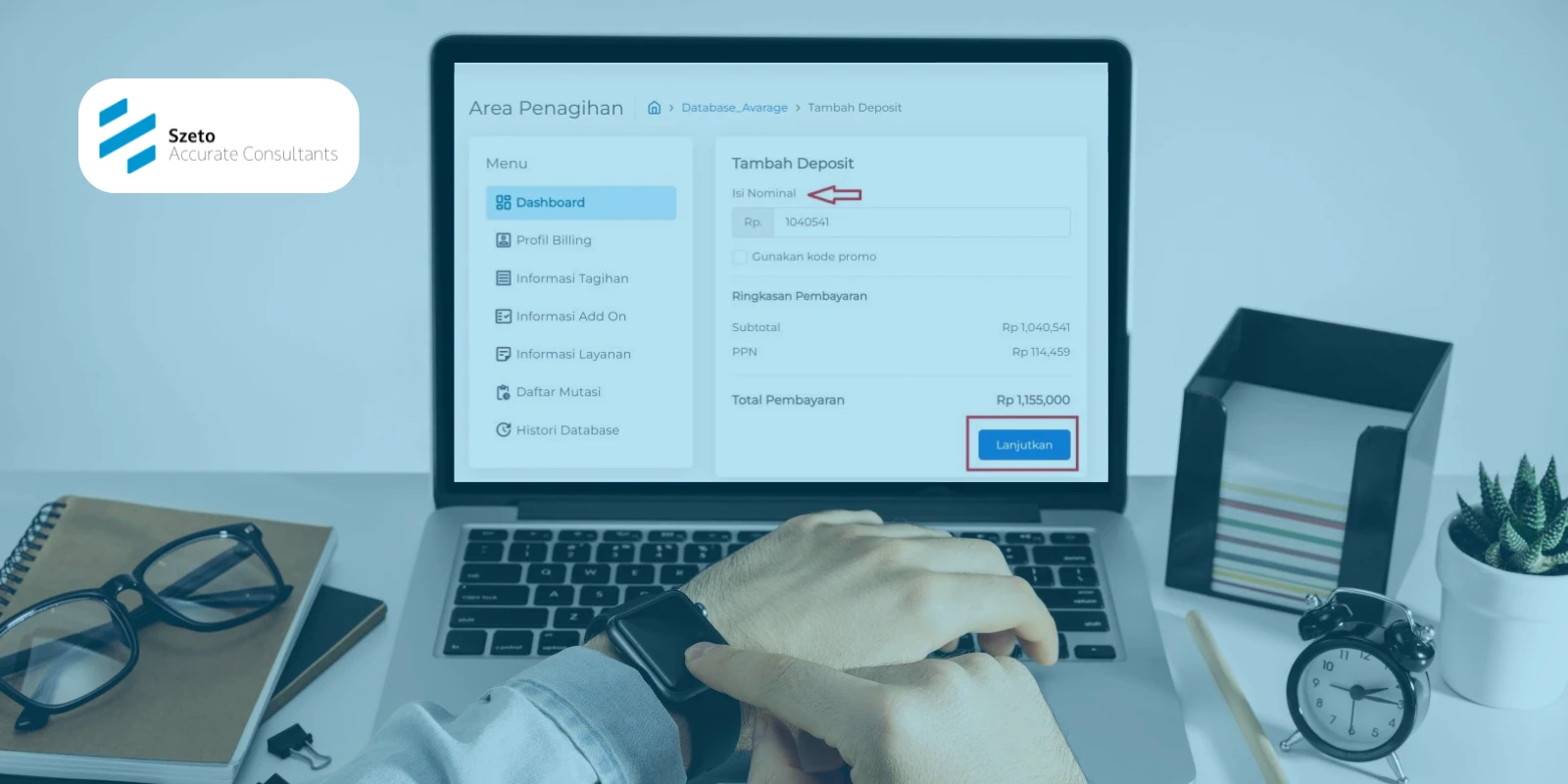 Menambah Saldo untuk Perpanjang Database Accurate Online