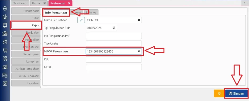 Menambahkan Nitku Cabang Perusahaan Di Accurate Online 3