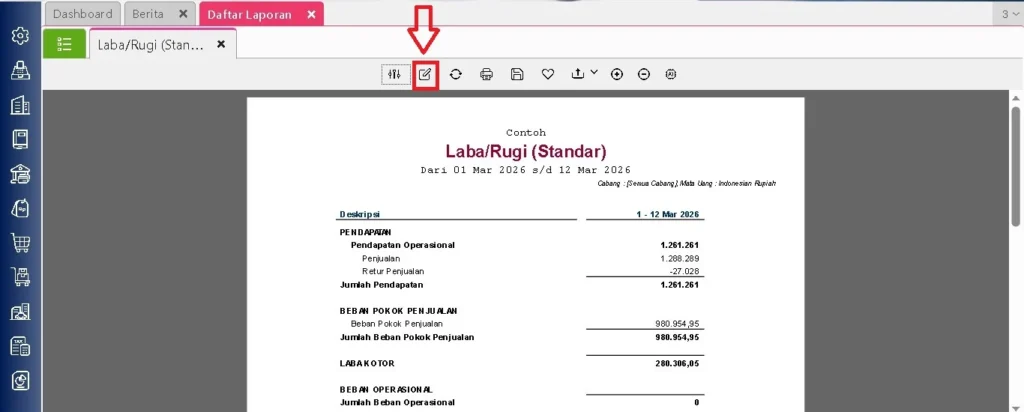Menampilkan Catatan Akun Di Laporan Keuangan Accurate 4
