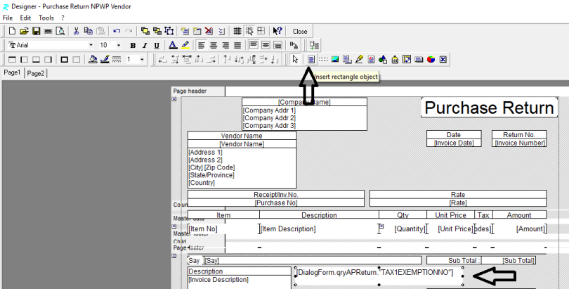 Menampilkan NPWP Pemasok di Purchase Return Accurate