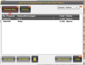 Menampilkan Nama Pelanggan di Transaksi Take Away RENE