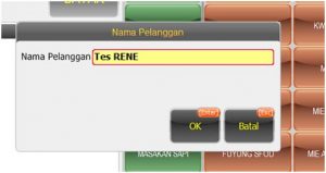 Menampilkan Nama Pelanggan di Transaksi Take Away RENE