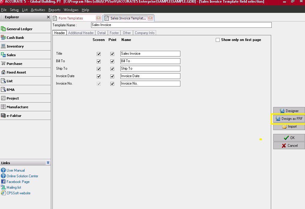 Menampilkan Nomor NIK di Preview Sales Invoice Accurate