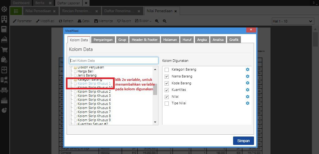 Menampilkan Rumus Skrip Harga Satuan di Accurate Online