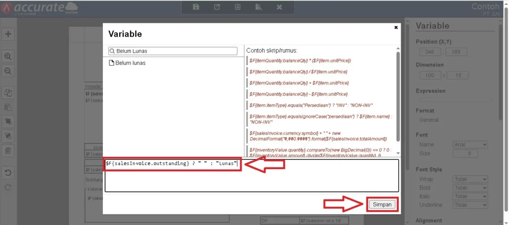 Menampilkan Status Lunas Di Faktur Penjualan Accurate Online 6