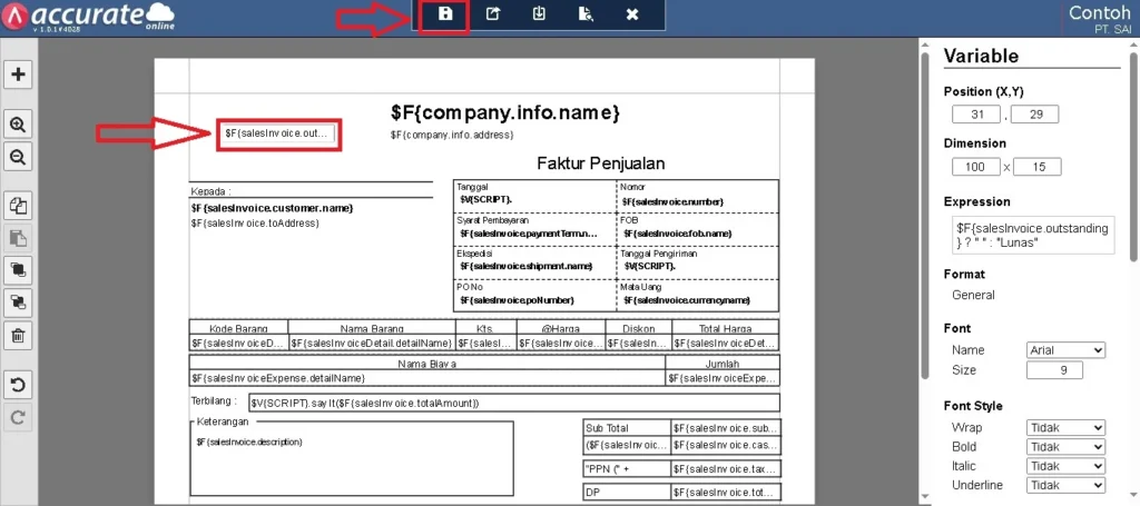 Menampilkan Status Lunas Di Faktur Penjualan Accurate Online 7