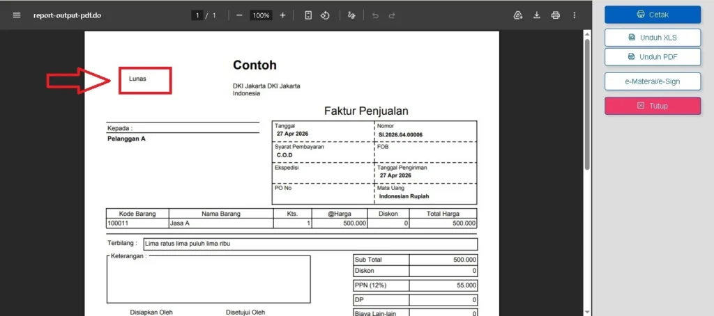 Menampilkan Status Lunas Di Faktur Penjualan Accurate Online 8