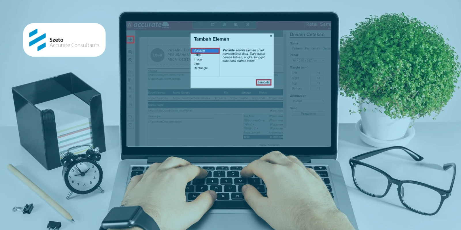 Menampilkan Total Qty di Purchase Order Accurate Online