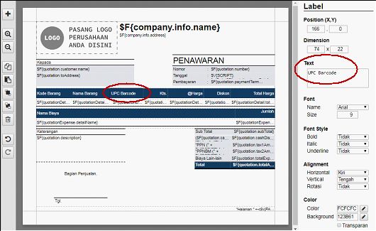 Menampilkan UPC Barcode Barang di Cetakan Accurate Online