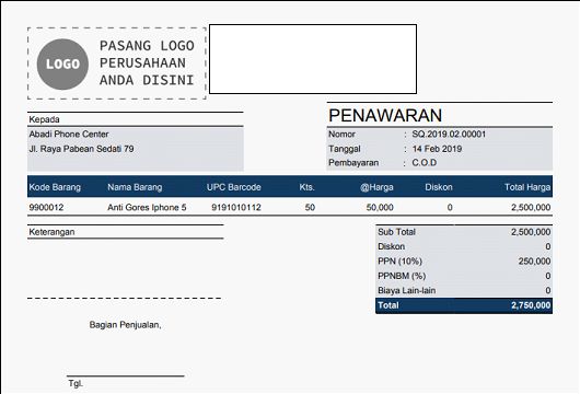 Menampilkan UPC Barcode Barang di Cetakan Accurate Online