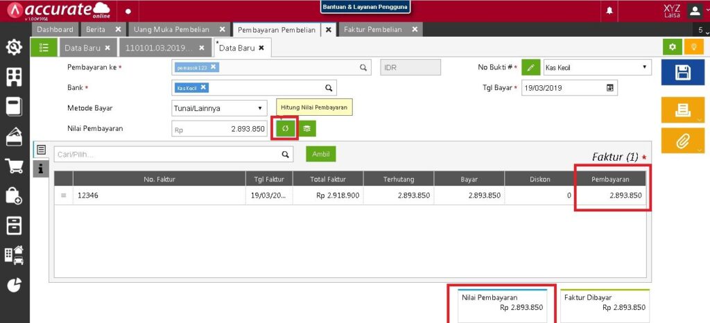Mencatat Kelebihan Pembayaran Pembelian di Accurate Online