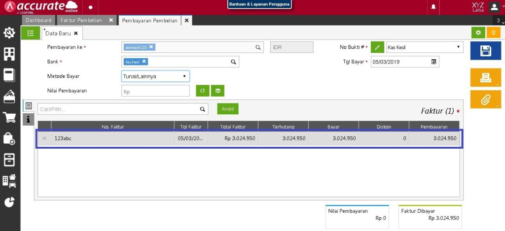 Mencatat Kelebihan Pembayaran Pembelian di Accurate Online