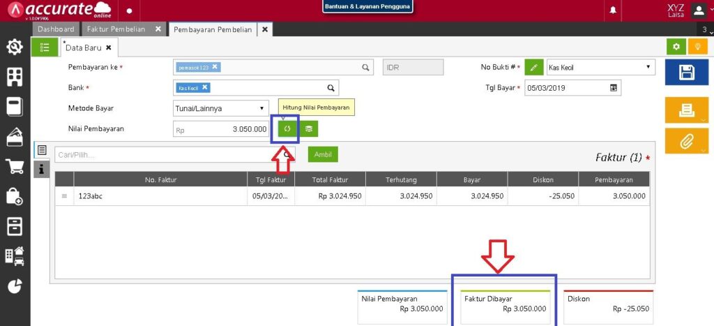 Mencatat Kelebihan Pembayaran Pembelian di Accurate Online