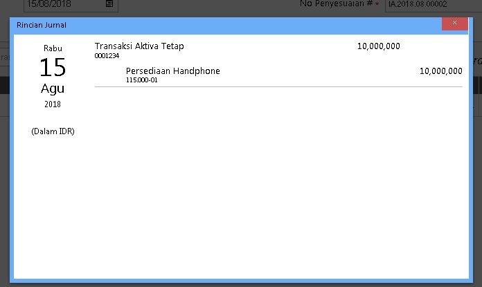Mengakui Persediaan sebagai Aset Tetap di Accurate Online