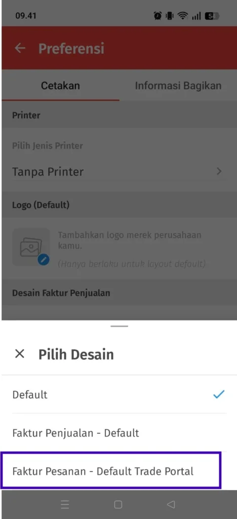 Mengatur Memilih Desain Cetakan Transaksi Di Accurate Lite 3