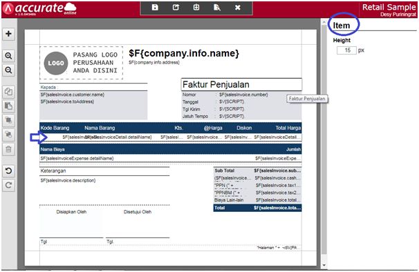 Mengatur Spasi di Detail Barang dan Jasa Accurate Online